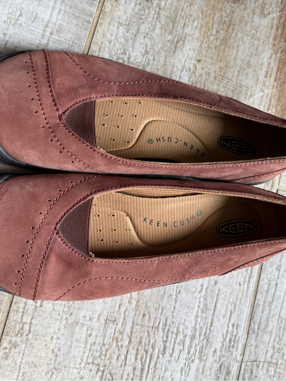 Keen Sterling City Mary Jane Slip On Loafers Brown Rust Suede Women's Size 10 - Picture 2 of 5